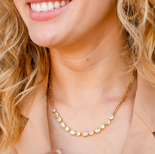 Radiance Drops Gold Necklace
