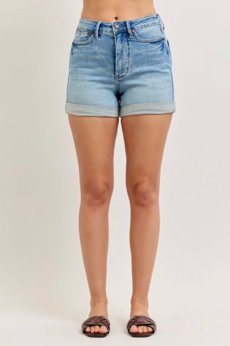 Judy Blue Plus-Size Light Wash Shorts