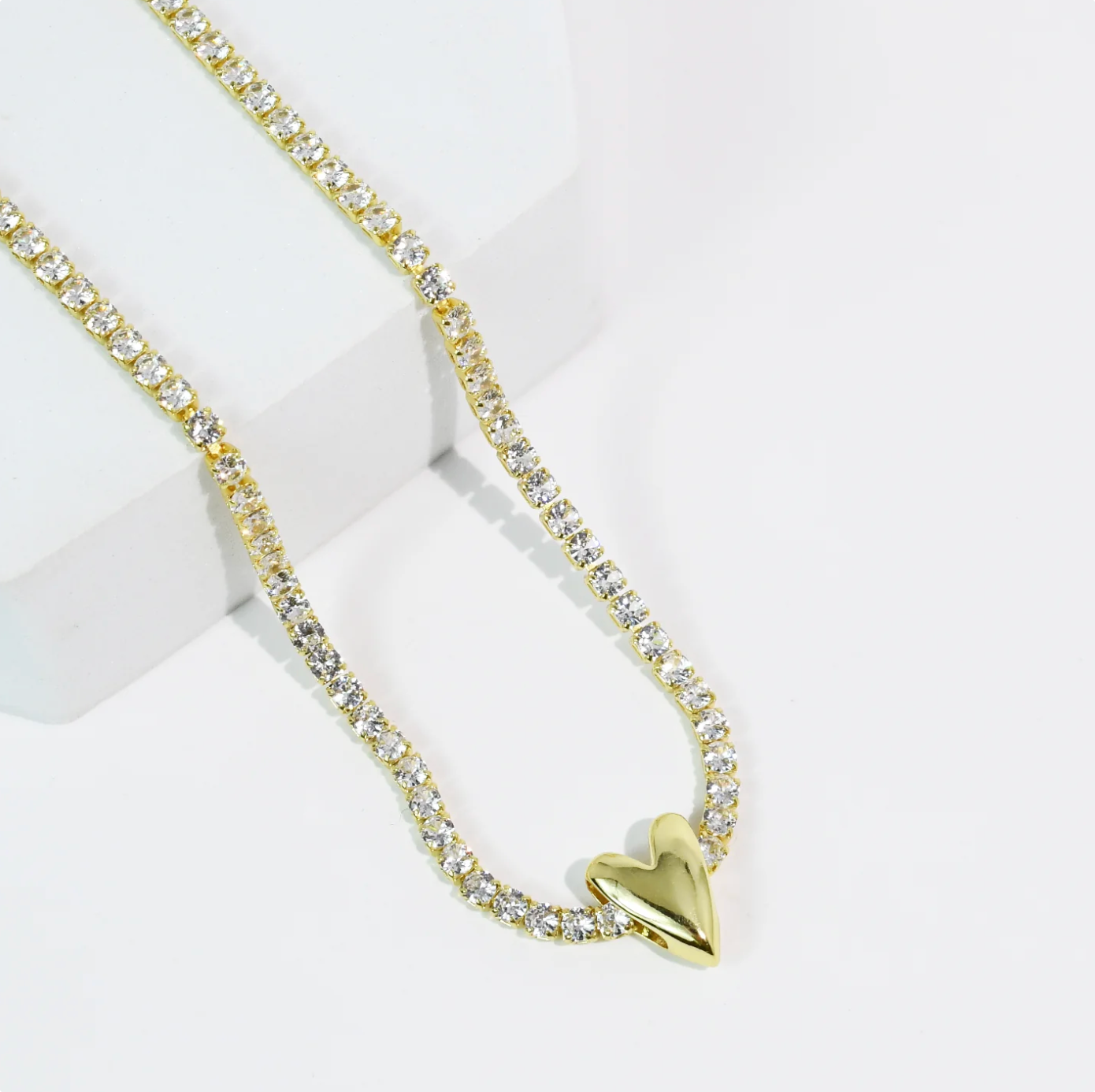 Spark Love Gold Heart Necklace