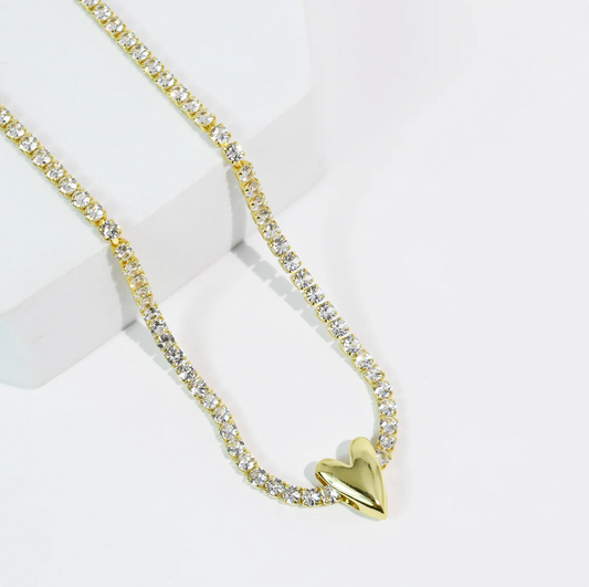 Spark Love Gold Heart Necklace