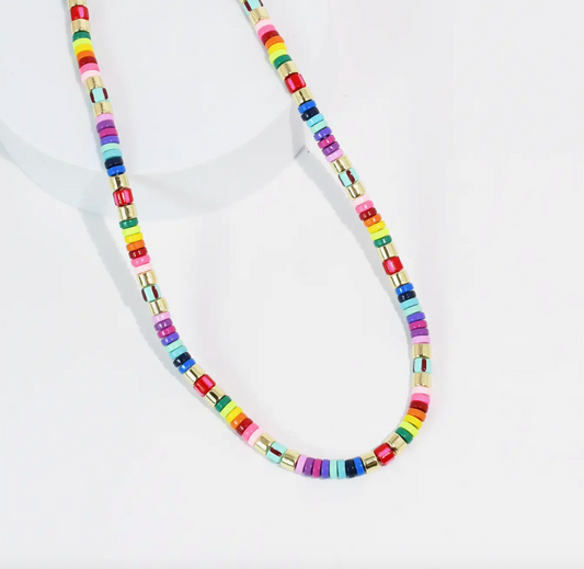 Rainbow Tile Necklace