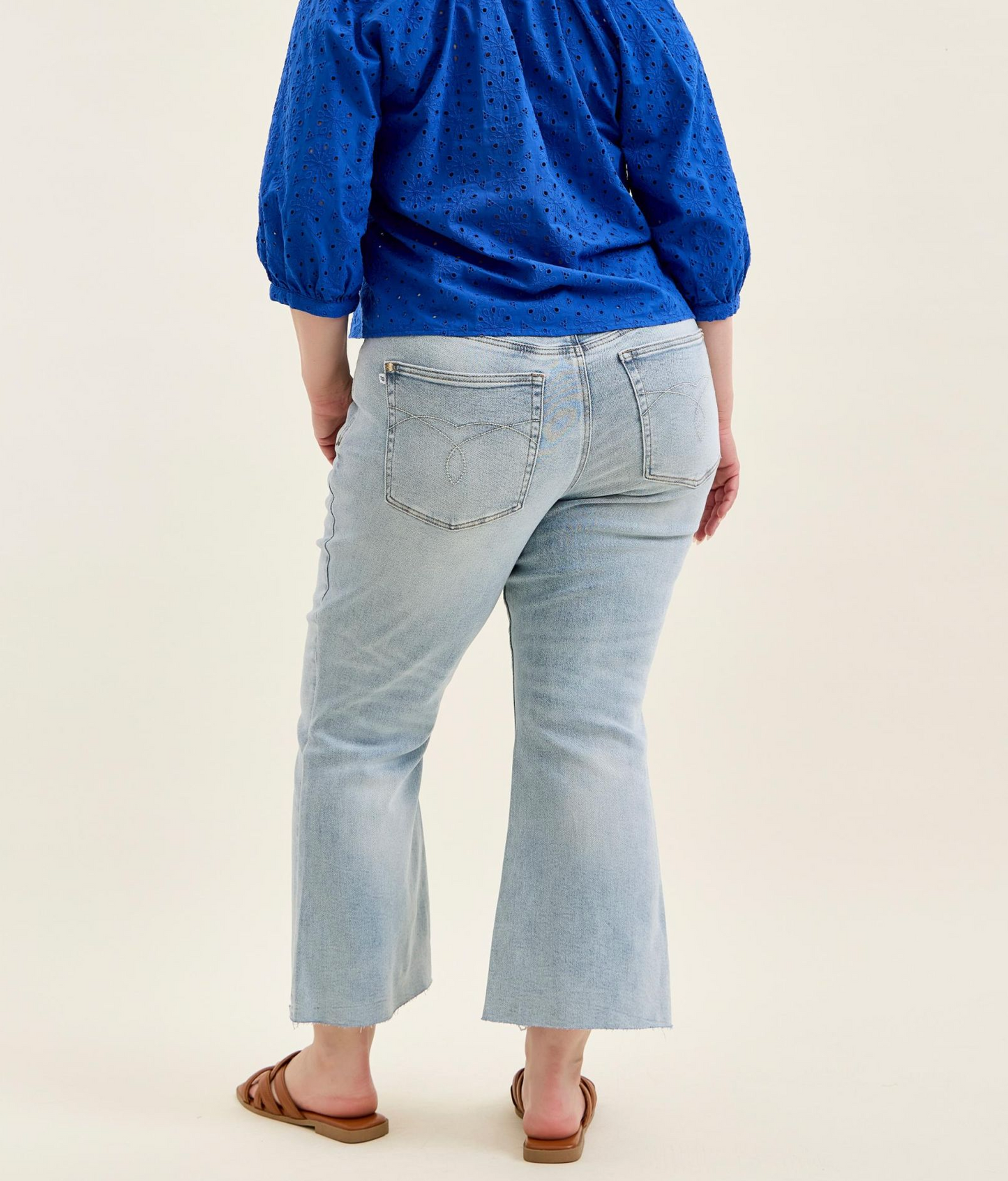 Judy Blue Plus-Size Mid-Rise Light Blue Kick Flare Jean