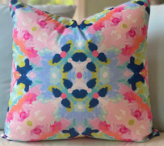 Abstract Navy Patterned Pillow Cover