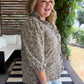 Season Shift Curvy Mocha Smocked Ruffle Top