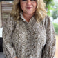 Season Shift Curvy Mocha Smocked Ruffle Top