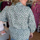 Secret Garden Plus-Size Green Floral Button Down Top