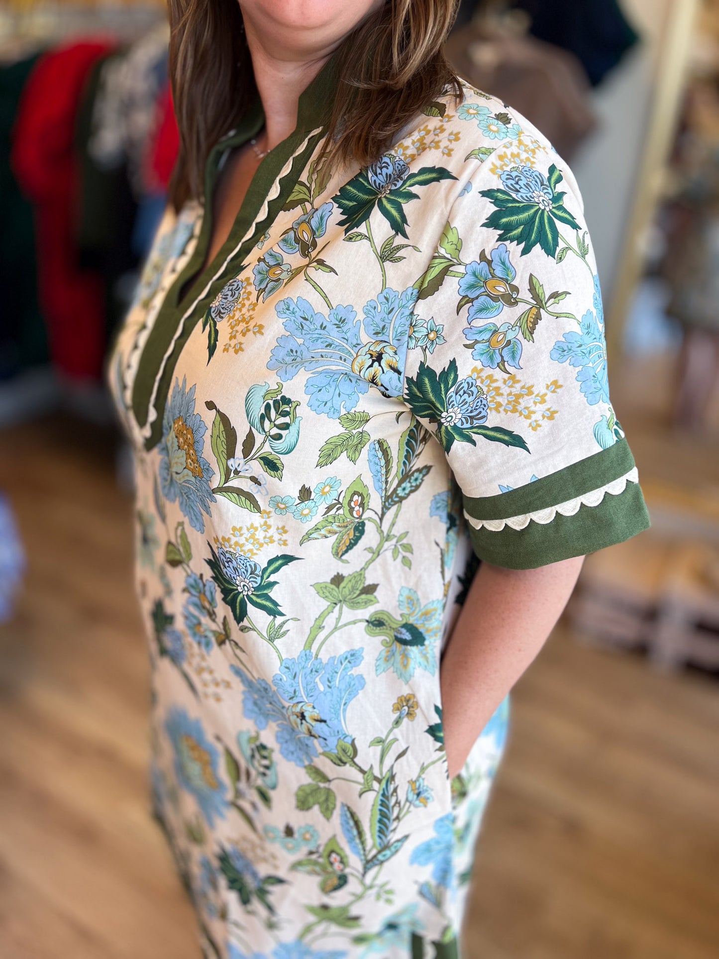 September Sunrise Curvy Ecru Tapestry Dress