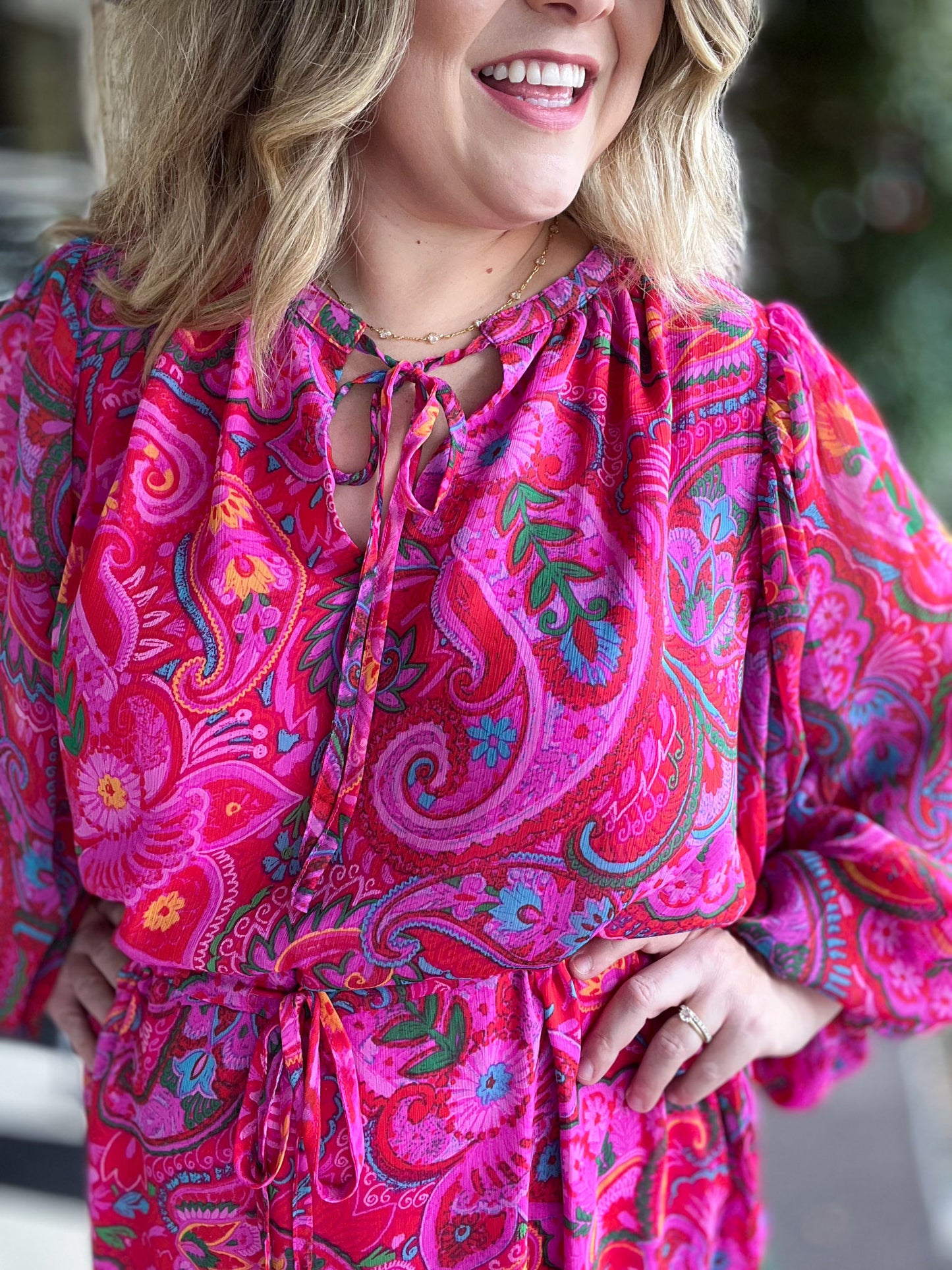 Sheer Perfection Plus-Size Paisley Maxi Dress