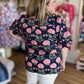Shoreline Serenity Curvy Navy Floral Top