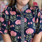 Shoreline Serenity Curvy Navy Floral Top