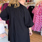 Simply Iconic Curvy Black Textured Dress