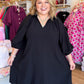 Simply Iconic Curvy Black Textured Dress