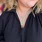 Turquoise Cascade Gold Necklace