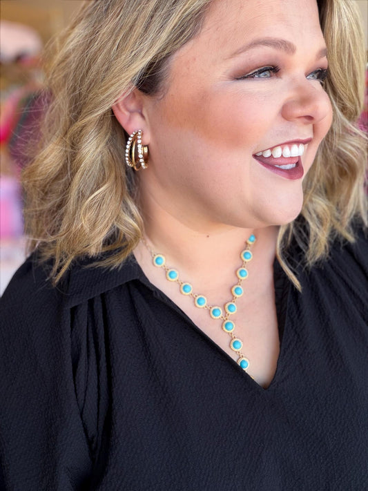 Double The Sparkle Hoop Earrings