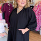 Simply Iconic Curvy Black Textured Dress