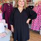 Simply Iconic Curvy Black Textured Dress
