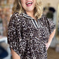Smitten Kitten Curvy Leopard Dolman Sleeve Top
