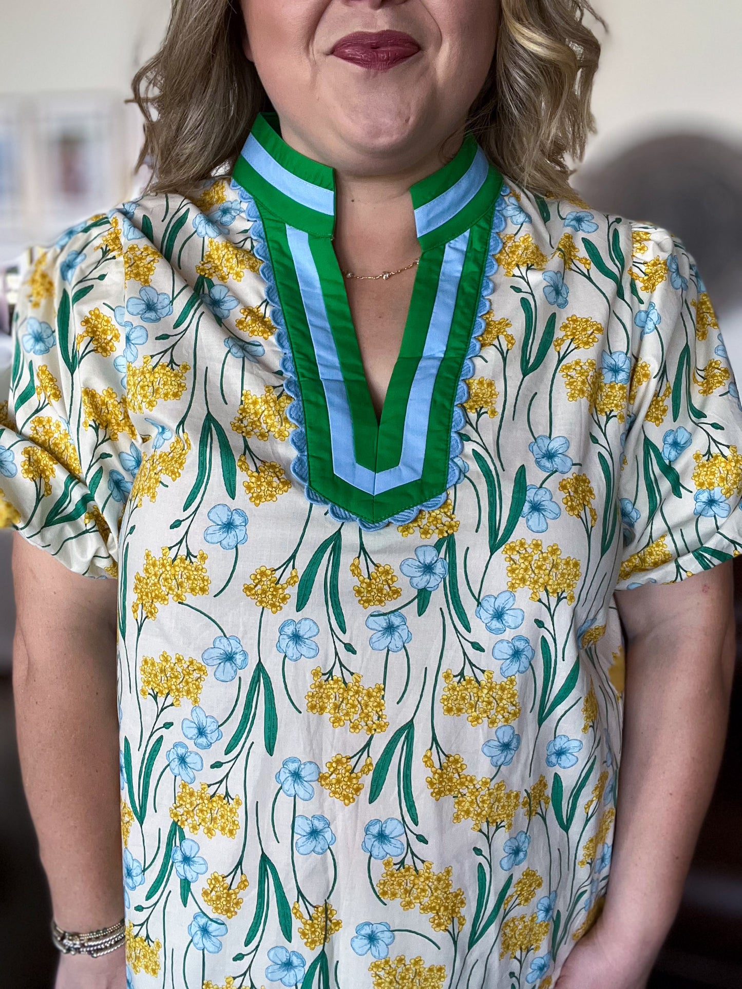 Soft Sunrise Curvy Floral Blouse