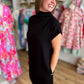 Soft & Simple Curvy Mini Black Dress