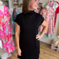 Soft & Simple Curvy Mini Black Dress