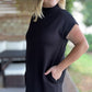 Soft & Simple Curvy Mini Black Dress