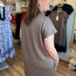 Soft & Simple Curvy Mini Light Mocha Dress