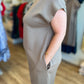 Soft & Simple Curvy Mini Light Mocha Dress