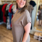 Soft & Simple Curvy Mini Light Mocha Dress