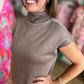 Soft & Simple Curvy Mini Light Mocha Dress