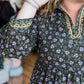 Something Simple Curvy Olive Floral Midi Dress