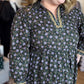 Something Simple Curvy Olive Floral Midi Dress