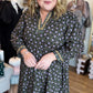 Something Simple Curvy Olive Floral Midi Dress