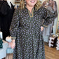 Something Simple Curvy Olive Floral Midi Dress
