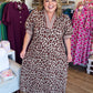 Southern Safari Dress Curvy Ecru Leopard Midi Dress