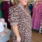 Southern Safari Dress Curvy Ecru Leopard Midi Dress