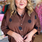 Spot On Curvy Brown Polka Dot Top