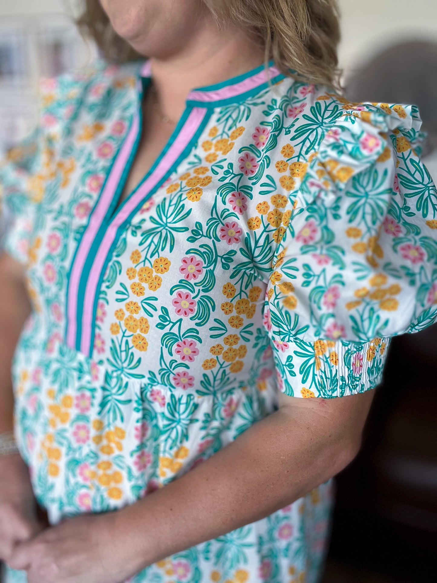 Spring Promise Curvy Floral Midi Dress