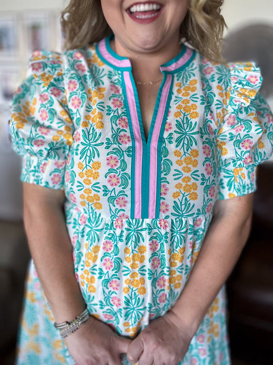 Spring Promise Curvy Floral Midi Dress