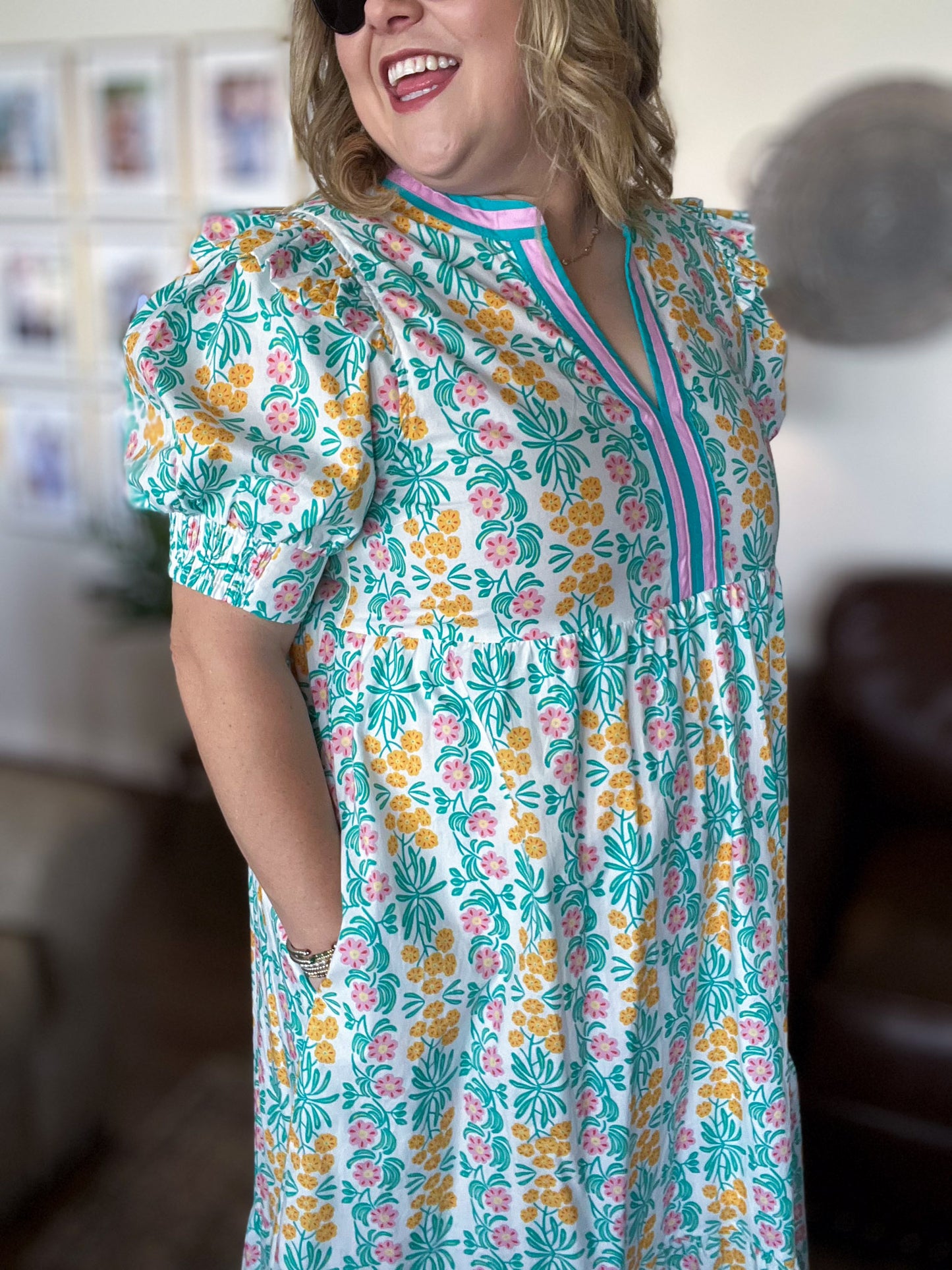 Spring Promise Curvy Floral Midi Dress