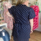 Stars, Stripes & Polka Dots Curvy Navy Dress