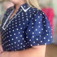 Stars, Stripes & Polka Dots Curvy Navy Dress