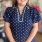 Stars, Stripes & Polka Dots Curvy Navy Dress