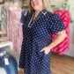 Stars, Stripes & Polka Dots Curvy Navy Dress