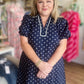 Stars, Stripes & Polka Dots Curvy Navy Dress
