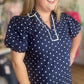 Stars, Stripes & Polka Dots Curvy Navy Dress
