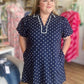 Stars, Stripes & Polka Dots Curvy Navy Dress