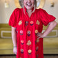 RESTOCKED! Stems of Scarlet Curvy Red Embroidered Dress (Pre-Order)