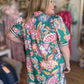 Summer Jubilee Curvy Emerald Paisley Mini Dress