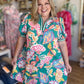 Summer Jubilee Curvy Emerald Paisley Mini Dress