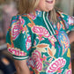 Summer Jubilee Curvy Emerald Paisley Mini Dress